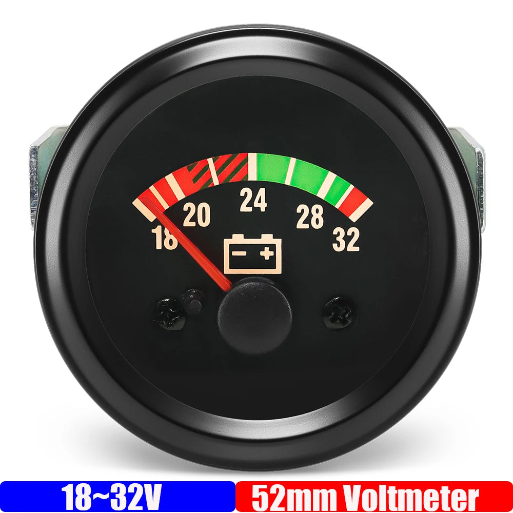2" 52mm DC8-16V 18-32V Auto Car Voltmeter Generator Voltage Guage Meter For Genset Spare Parts 12V/24V Optional Pointer Voltage