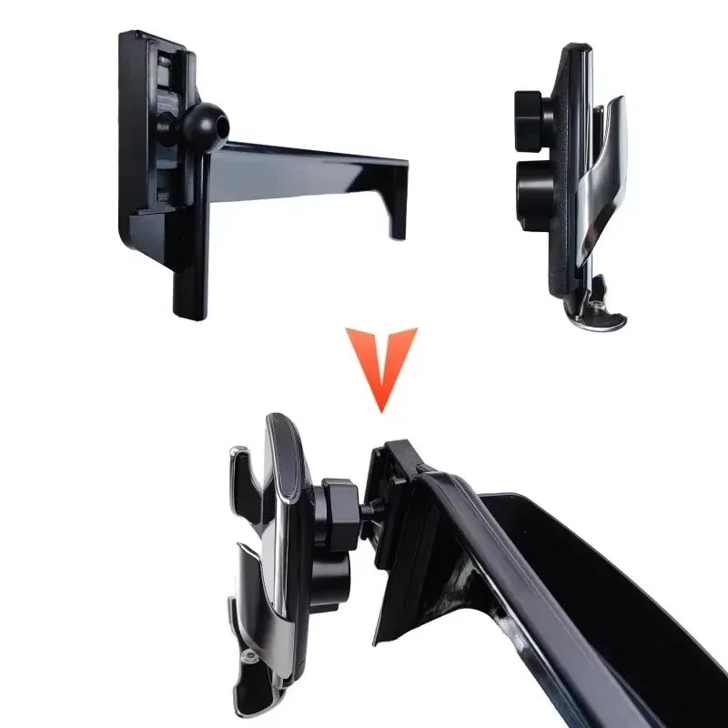 Screen Fixed Base Car Phone Holder For Mazda CX5 CX-5 2022 10.3-Inch Navigation Bracket Wireless Charging Mobile Stand