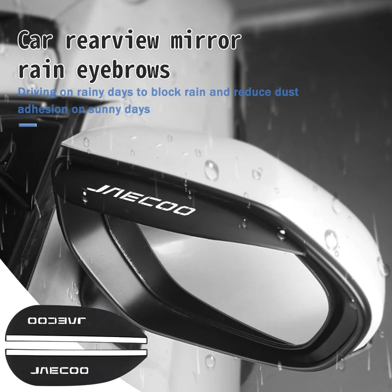 For JAECOO PVC Car Rearview Mirror Eyebrow Rain Visor Sun Shade Rainproof Cover J7 J8 PHEV Omoda C9