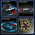 1/64 Drift RC Car with LED Lights 2.4G Remote Control close-up view