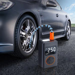 Portable Tire Inflator Air Compressor with Auto Shut-Off, 150Psi Car Tire Pump with Digital Pressure Gauge/Led Light, Rechargeable Lithium Battery, Suitable for Car Tires, Motorcycles, Balls, and Sports Equipment