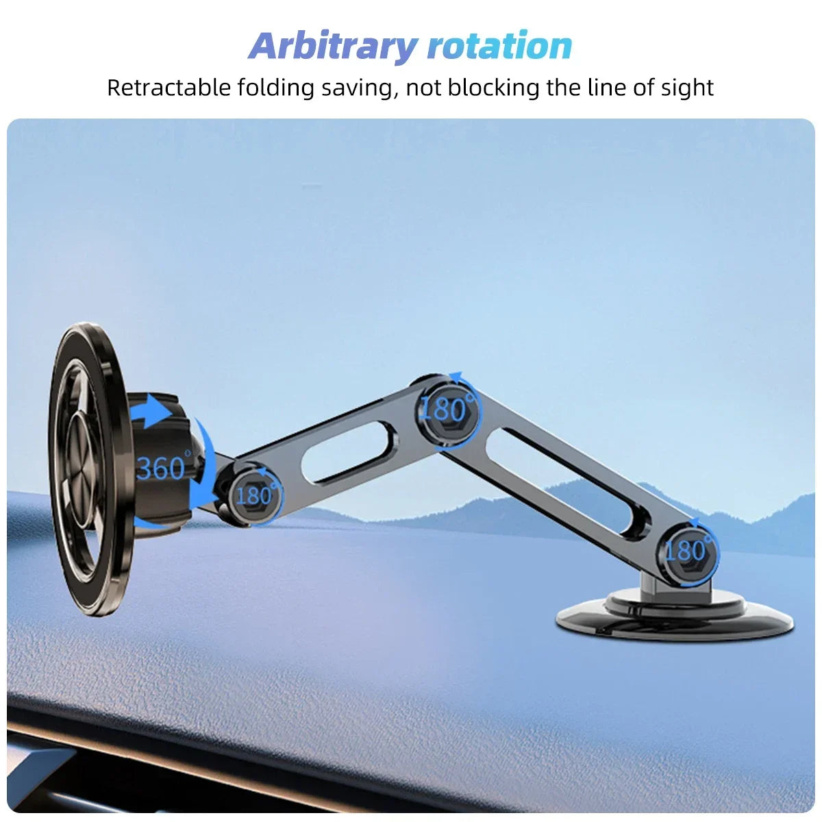 Magnetic Car Phone Holder MagSafe Foldable Air Vent Mount detail view