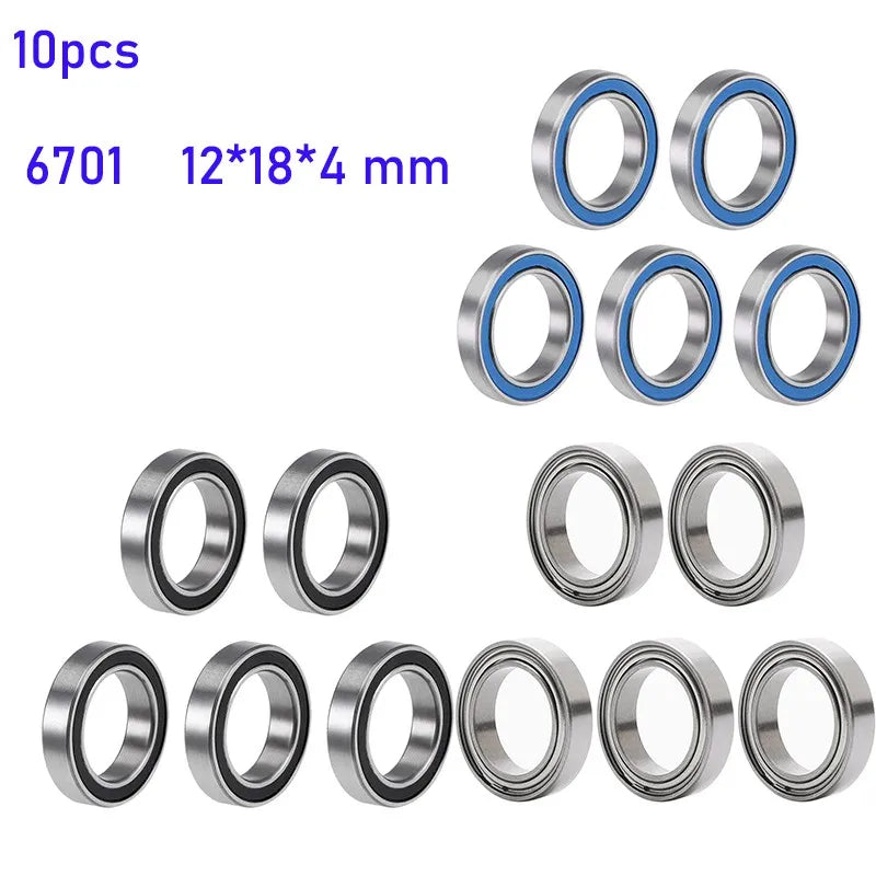 6701-2RS Sealed Deep Groove Ball Bearings 12x18x4 mm