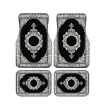 Red Bohemian Paisley Print Car Floor Mats 4Pcs Universal Anti-Slip Auto Carpet Interi lifestyle view