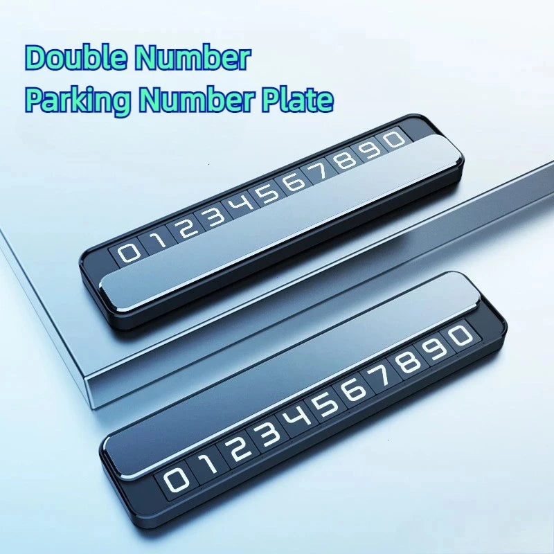 Double-Number Temporary Parking Sign Car Moving Number Plate