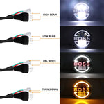 7 Inch Aluminum Work Light with DRL and Turn Signal | 96W Dual Color for RV and Offroa close-up view