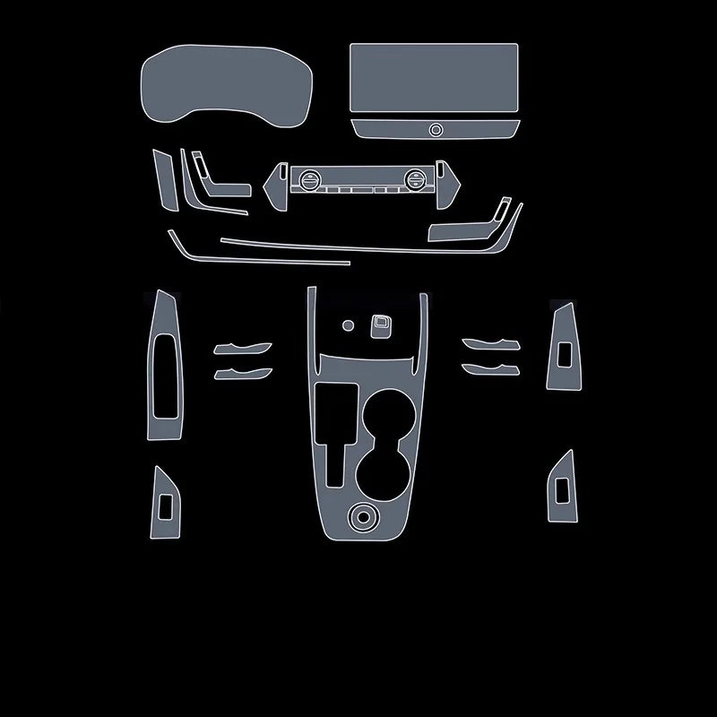Nissan X-Trail 2021–2025 Dashboard & Navigation Screen Protection Film – Transparent lifestyle view