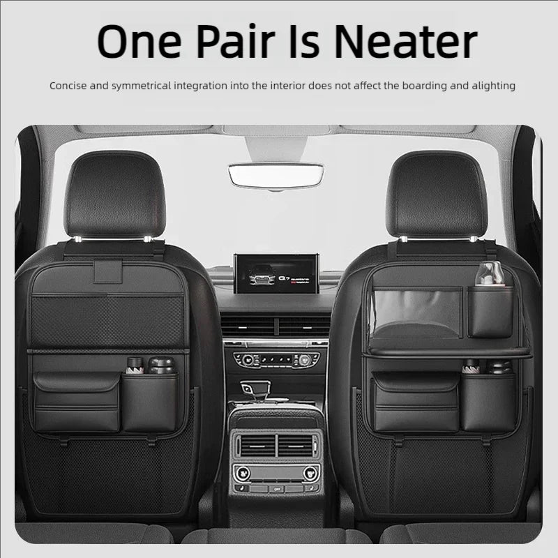 Car Seat Back Organizer with Foldable Table Board