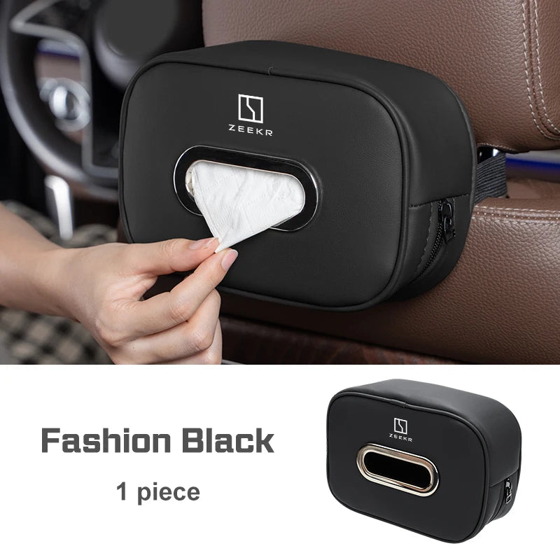 Car Tissue Box Holder Backseat Tissue Case With Fix Strap For ZEEKR 001 007 009 X MIX 7X 9X M-Vision Car Accessories 2026 Hot