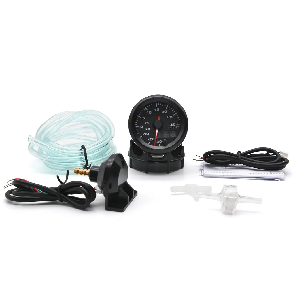 AD  2" 52mm 7 Colors High Speed Car Boost Water Ttemp Oil Press Air fuel Ratio Voltmeter EGT Tachometer RPM Gauge Dual Display