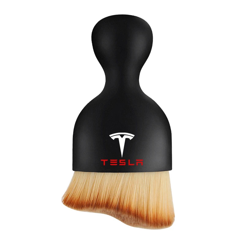 Car Interior Cleaning Soft Brush & Microfiber Towel Set | Tesla Model 3 Y detail view