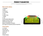 DO904 9-in-1 Multi-Function Car Gauge | LED Digital Tachometer with Full Sensor Kit detail view