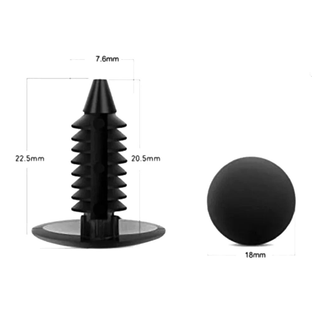 Clips Perfect Fit For Holes 6 7mm High Quality Black Bumper Plugs Clip For Front Li additional angle
