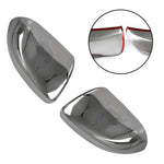 W447 Vito 2014-2023 Chrome Wing Mirror Cover Cap Bright Silver ABS Rearview Housing Replacement Parts Set 2 Pcs