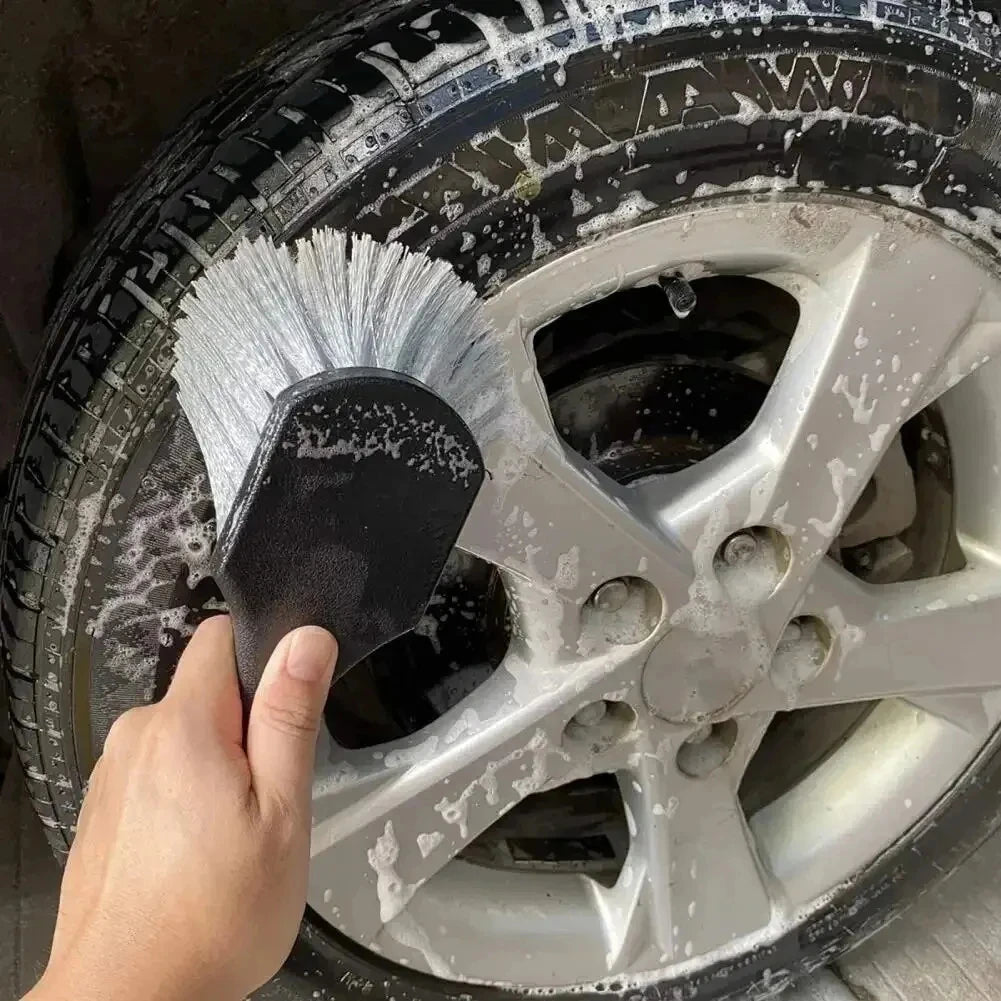 Car Wheel Cleaning Brush Detail Brush Short Handle Tire Rim Washing Brush Vehicles Cl alternate view