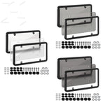 American car license plate frame, universal license plate holder, license plate bracket, detail view