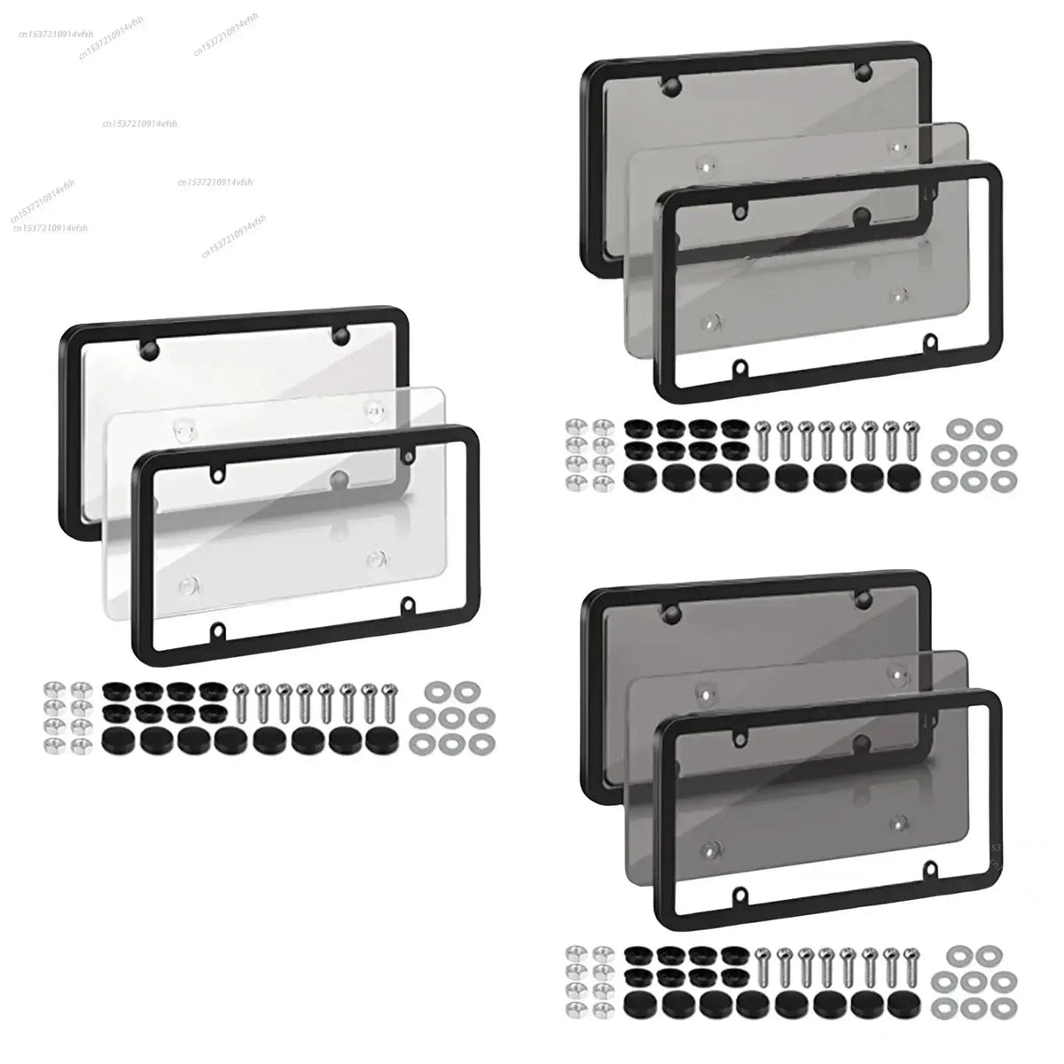 American car license plate frame, universal license plate holder, license plate bracket, detail view