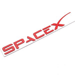 Spacex Emblem Tail Letter Badge | Zinc Alloy Car Sticker for Tesla Model 3 Y S X close-up view