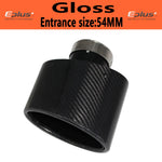 Oval Gloss Carbon Fiber Universal Car Muffler Tip Exhaust Pipe Nozzle Decoration | additional angle