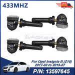 433MHz TPMS Tire Pressure Sensor for Opel Insignia B 2017-2019 | 4 Pack
