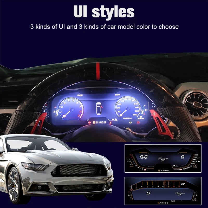 Cluster For Ford Mustang 2015-2021 Dashboard Speedometer | Digital Instrument Panel wi close-up view