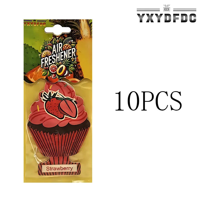 Cupcake-Shaped Car Air Freshener Set | 7 Unique Scents for Vehicle and Home close-up view