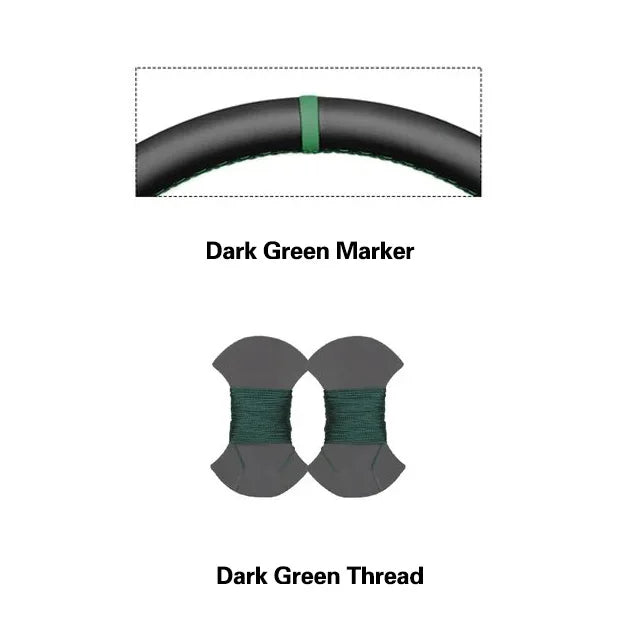 Black Faux Leather Car Steering Wheel Cover for Alfa Romeo 159 2005-2012 Brera Spid additional angle