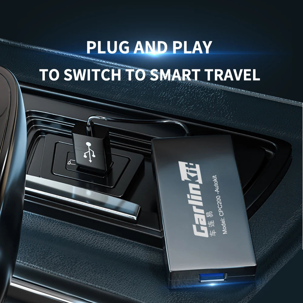 Wireless CarPlay Dongle for Android Car Wireless Android Auto Carlinkit Car Play iOS M close-up view