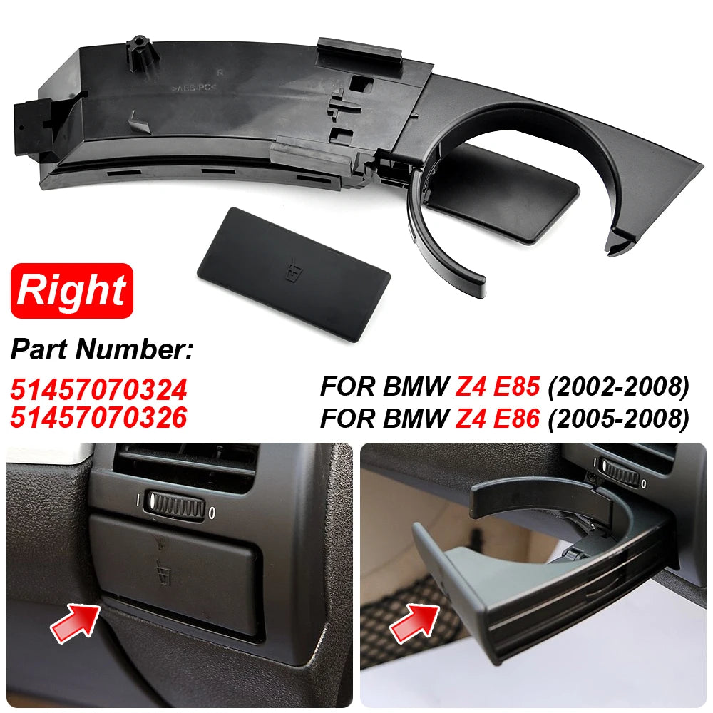 2PCS Front Dashboard Air Vent Side Cup Holder Drink Bracket for BMW Z4 E85 E86 2002-2 lifestyle view