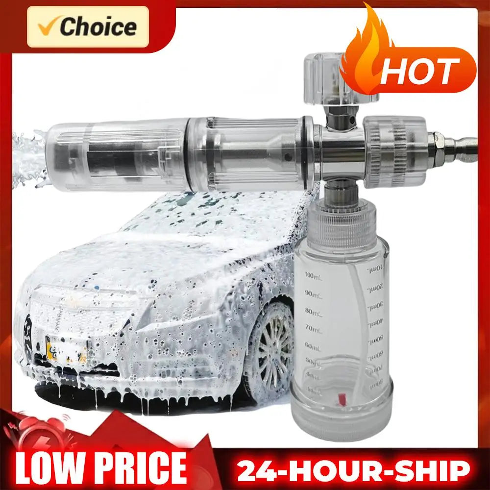 100ml Soap Foam Spray Bottle | 4500PSI Pressure Washer Foam Pot with 1/4 Inch Quick Connector