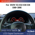 For BMW X5 E53 E39 1999-2006 10.25" Digital Cluster | Carplay Map LCD Dashboard Virtual Instrument P