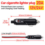 Copper Wire High-power 16AWG 12V 24V Auto 20A Car Cigarette Lighter LED Socket Plug C alternate view