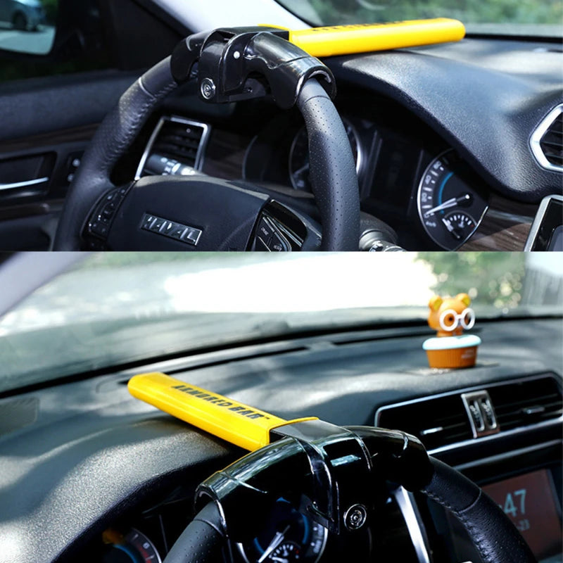Car Steering Wheel Lock Universal Heavy Duty Stainless Lock Anti-theft Car Security R alternate view