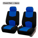 Universal Car Seat Cover Set 9 Pcs Polyester Knit Fabric Four Seasons close-up view