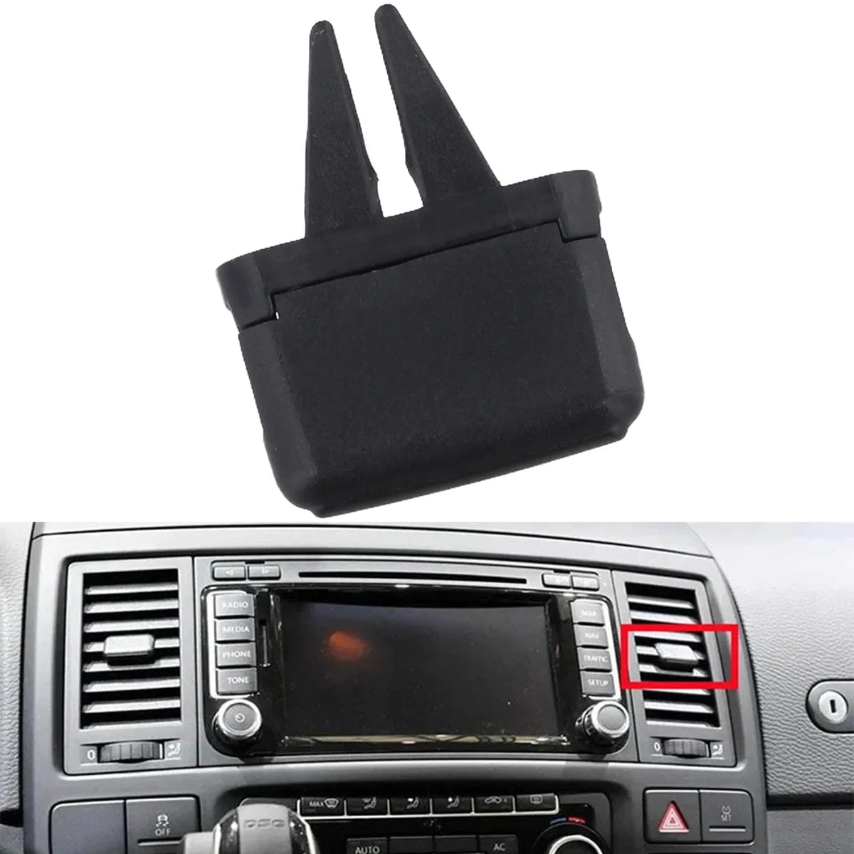 01pcs Air Conditioning Grille Sliding Adjust Clip 7E5819204 7E5819203 For Transporter T5 Front Dashboard A/C Vent Outlet Clips
