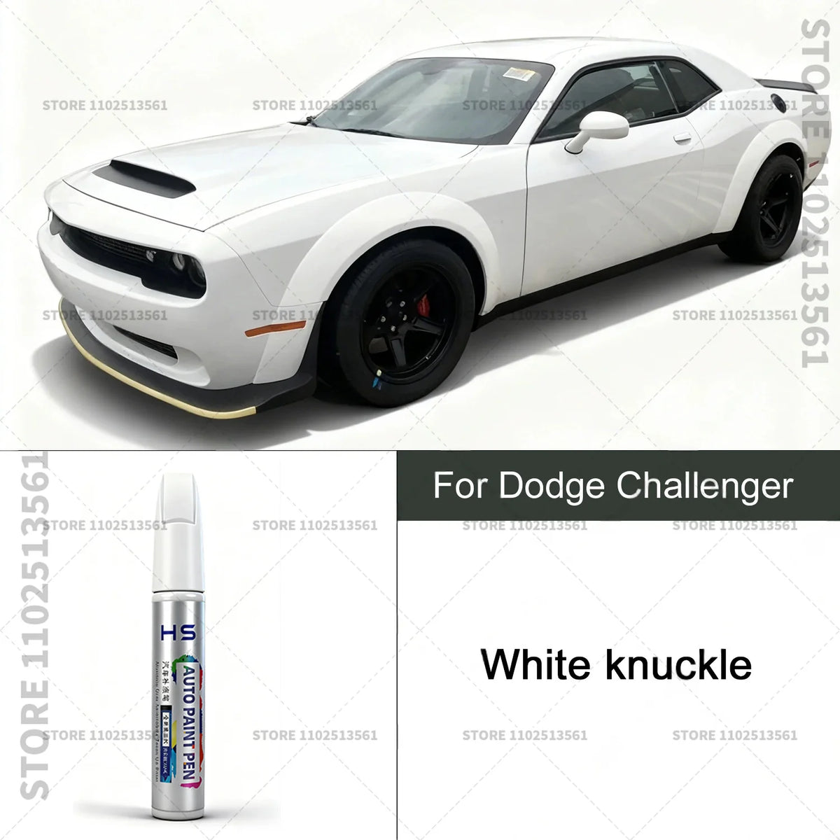 Car Paint Repair Pen For Dodge Challenger Paint Scratch Repair Accessories Blue White kn detail view