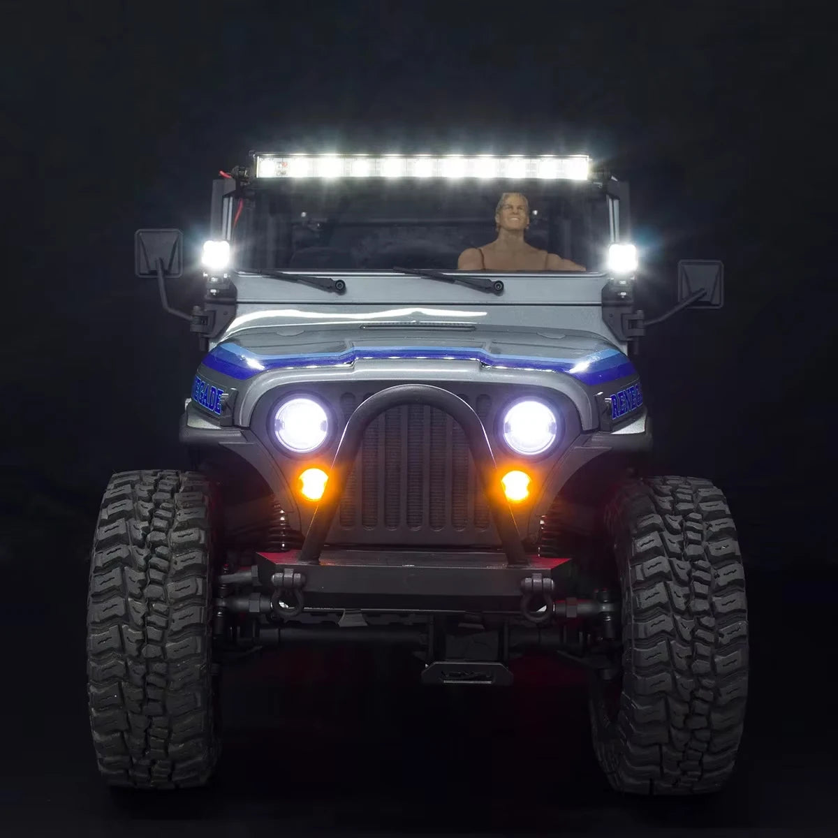 Square LED Top Lights for 1/8 1/10 RC Crawler Axial SCX10 III CJ7 Wraith lifestyle view