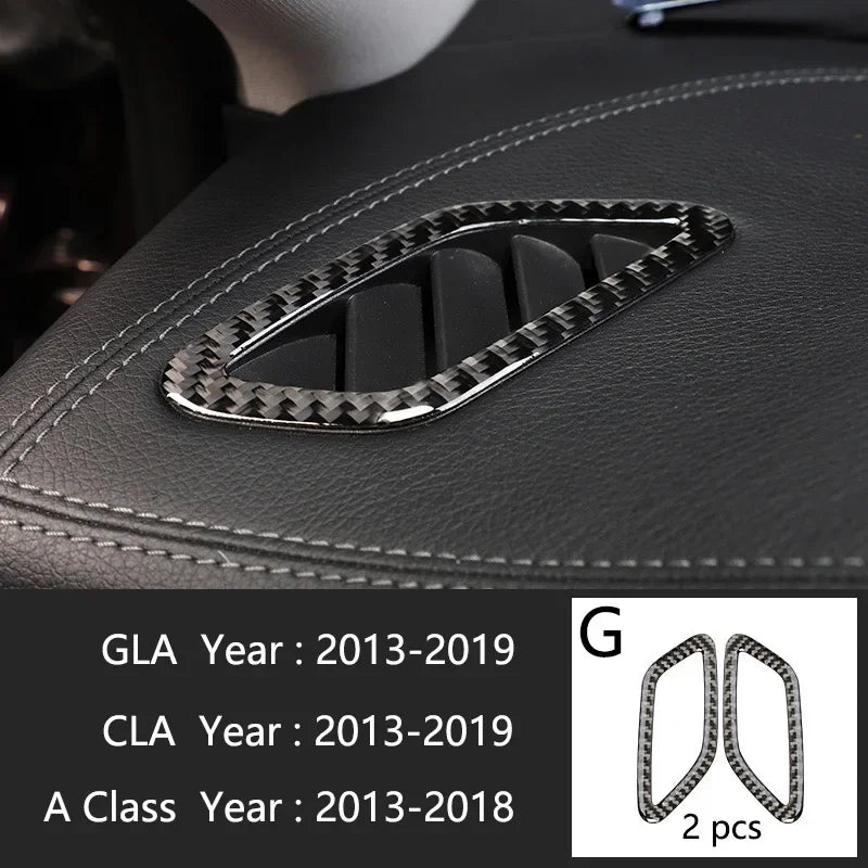 Car Styling Carbon fiber interior button panel Decoration Cover Trim Sticker frame For close-up view