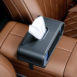 Car Tissue Box Cover Artificial Leather Universal Center Console Armrest
