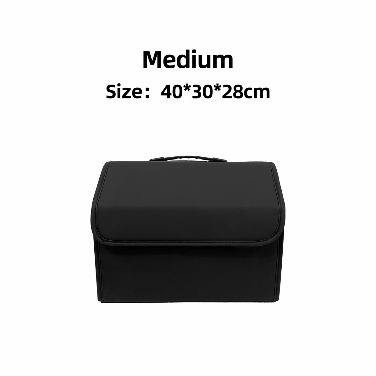 Storage Box PU Leather Multipurpose Collapsible Car Trunk Storage Organizer Car Trunk Or detail view