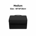 Storage Box PU Leather Multipurpose Collapsible Car Trunk Storage Organizer Car Trunk Or detail view
