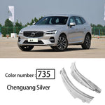 Volvo XC60 Mud Flaps (2018–2024) | Rear Wheel Fender Splash Guards with Blue Accent close-up view