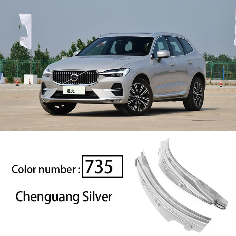 Volvo XC60 Mud Flaps (2018–2024) | Rear Wheel Fender Splash Guards with Blue Accent close-up view