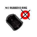 20PCS Car Tire Valve Plastic Black Bike Tyre Valve Caps O Rubber Ring Covers Dome Shape detail view