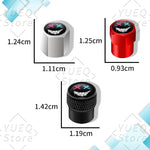 4Pcs XX Smiling Face Logo Pattern Car Tire Valve Caps | Universal Aluminum Tire Ste additional angle
