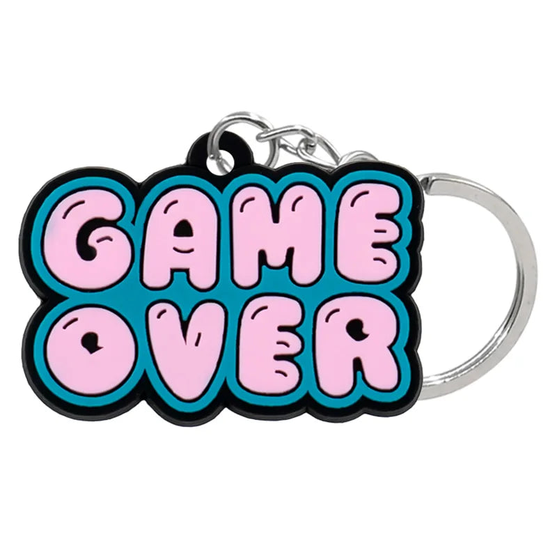 1PCS PVC new style Game Machine Keychain & Keyring Cute Gamepad Joystick Key Chain additional angle