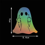 Funny Middle Finger Ghost Motorcycle Car Sticker Waterproof Weather Proof Decal for Auto detail view
