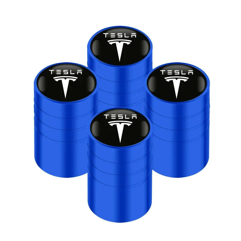 4Pcs Alloy Tesla Valve Caps | Dust Cover for Model 3 Y S X Cybertruck Roadster additional angle