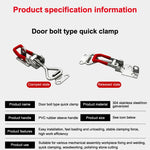 Red + Silver Adjustable Toolbox Case Metal Toggle Latch Catch Clasp Quick Release C additional angle