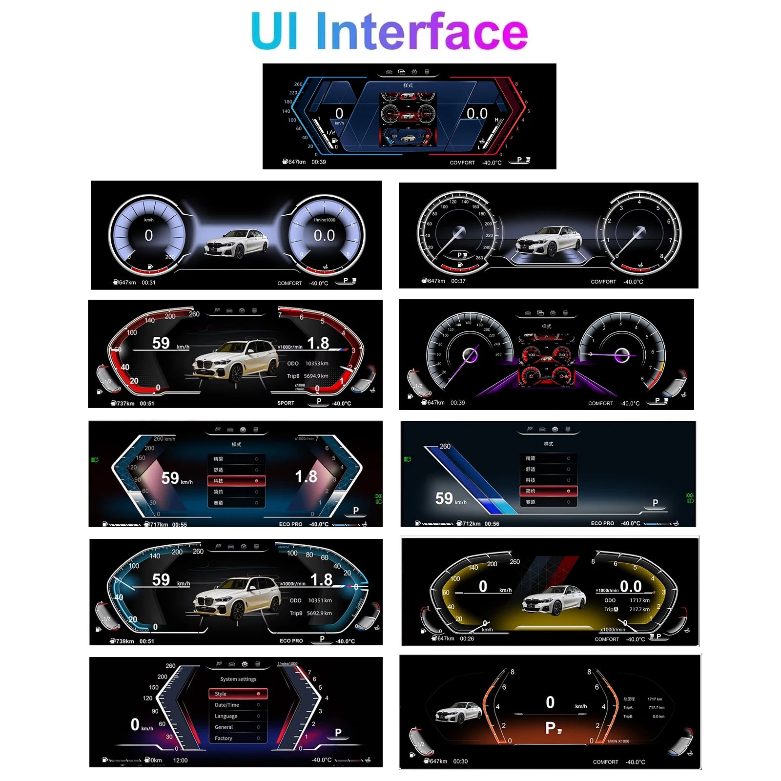 10-Inch Digital Cluster Dashboard for BMW 1/2 Series X1 X2 | Plug-and-Play Odometer lifestyle view